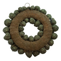 Dekokranz mit Aufhängevorrichtung 30cm, gefertigt aus Zapfen - Deko aus Naturmaterialien (Sea Green, 30cm)