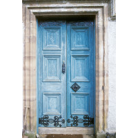 - Duftkerze im Glas - Blue Door groß - 524g / 145 Std. Brenndauer