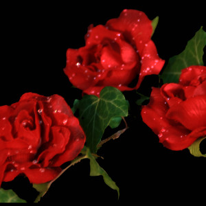 Dekorationsblüte Rose rot Ø ca.6cm