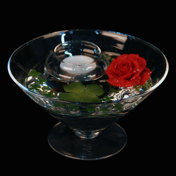 Glaskönig - Dekorationsblüte Rose rot 0,65 Ø € ca.4cm