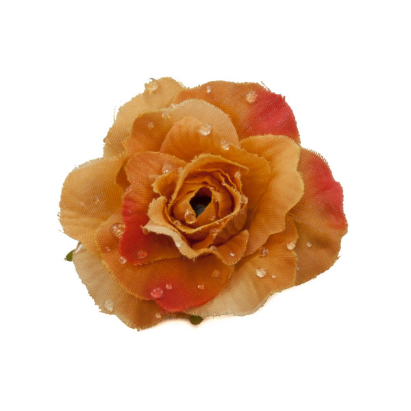 Dekorationsblüte Rose braun/rot Ø ca.4cm