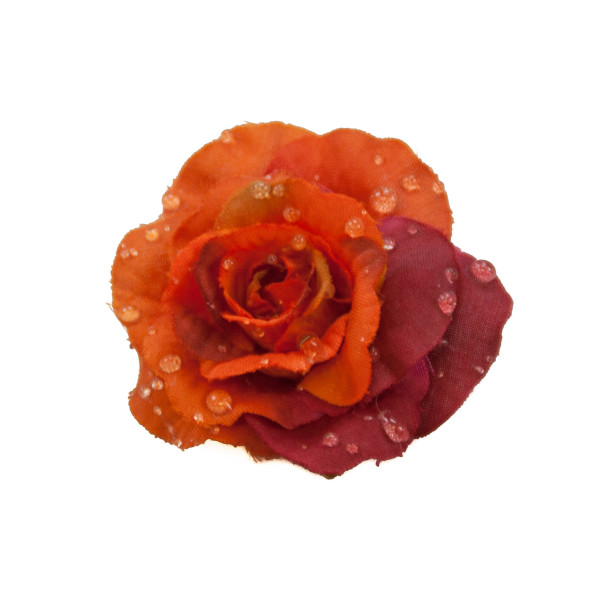 Dekorationsblüte Rose orange/pink Ø ca.4cm