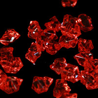 Dekosteine-Acrylsteine rot glänzend ca. 25mm x 20mm pro Stein 32 Steine pro Beutel. Als Streudeko oder Bastelgranulat