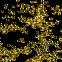 Dekosteine-Tautropfen gelb glänzend ca.Ø 4mm x 5mm pro Tropfen ca.1000 Tropfen. Als Streudeko oder Bastelgranulat