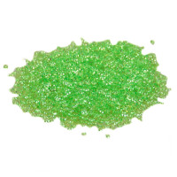 Dekosteine-Tautropfen grün glänzend ca.Ø 4mm x 5mm pro Tropfen ca.3000 Tropfen. Als Streudeko oder Bastelgranulat