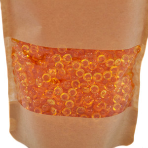 Dekosteine-Tautropfen orange glänzend ca.Ø 4mm x 5mm pro Tropfen ca.3000 Tropfen. Als Streudeko oder Bastelgranulat