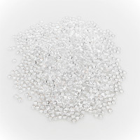 Dekosteine-Tautropfen weiß glänzend ca.Ø 4mm x 5mm pro Tropfen ca.3000 Tropfen. Als Streudeko oder Bastelgranulat