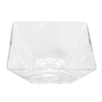 Eckige Glas-Schale Teelicht H.7,5cm Länge x Breite 20cm. Flache Dekoschale eckig mit Dekorations Set Orchidee rot