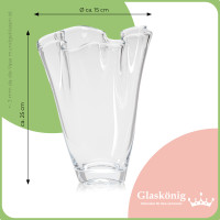 Glas Vase Tulpenvase Waja Höhe 23cm Ø ca.15cm B-Ware